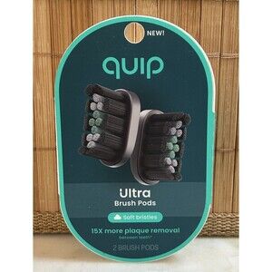 quip Ultra Easy Click Brush Pod Sonic Electric Toothbrush Replacement Heads BN